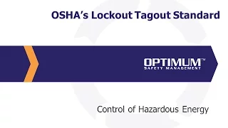 OSHA's Lockout Tagout Standard Full Webinar