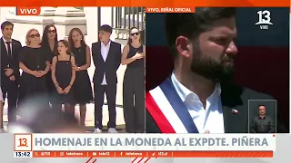 ExPresidente Piñera recibe homenaje en La Moneda