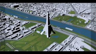 Paris City 3d Model 80km