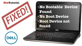 How to Fix Dell No Bootable Device Found / No Boot Device Found / Dell Latitude E5470 | NexTutorial