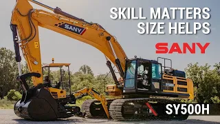 SANY SY500H Excavator: Machine Walkaround