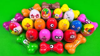 Rainbow Eggs: Cleaning Dirty Colors Numberblocks with CLAY in Bone Coloring! Satisfying ASMR Videos