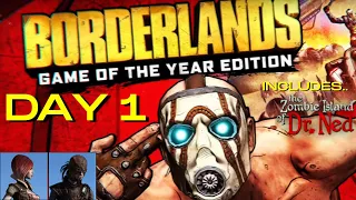 Borderlands GOTY Edition: Day 1 | 😁4K 60ᶠᵖˢ UHD🔴 | Playthrough Longplay Full Game