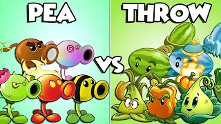 Pvz2 Team PEA vs THROW Plants Power-Up! in Plants Vs Zombies 2