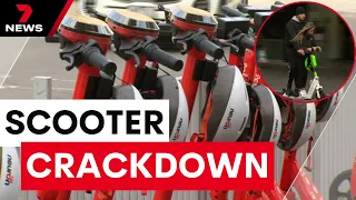 Police cracking down on hundreds of rogue e-scooter riders across Melbourne | 7 News Australia