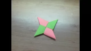 Звездочка ниндзя из бумаги- Сюрикен из Бумаги/How To Make a Paper Ninja Star (Shuriken) - Origami