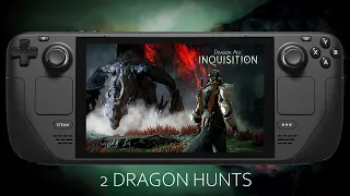 Dragon Age Inquisition on Steam Deck - 2 dragon hunts (Hard difficulty, all trials on)