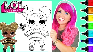Coloring L.O.L. Surprise! Dolls Queen Bee Glitter Coloring Page | Ohuhu Art Markers