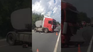 ДТП Ульяновская область Вольво и два грузовика
