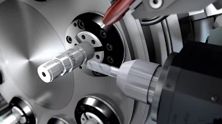 Animation of INDEX MS22C 8 - an 8-spindle CNC automatic lathe