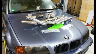 SWAP - Wymiana kolektora wydechowego m52b28 BMW E46 drift  barany z nierdzewki - kwasówki