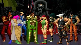 [KOF Mugen] Memorial | Krauser, Akuma, Goenitz & Gill vs Cammy, Guile, Leona & Ralf [ 4vs4 ]