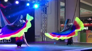 Танец живота в Самаре восточные танцы. bellyDance. Flags. Veils. Liliya Gimatdinova. Artem Uzunov