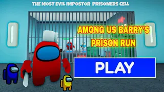 🚨 AMONG US BARRY’S PRISON RUN! Obby New Update Roblox FULL GAME Walkthrough #scaryobby