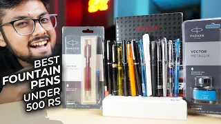 Best Fountain Pens Under 500 Rs in India -14+ pens compared | Mega Stationery Haul | Student Yard🔥🔥🔥