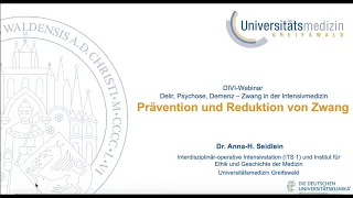 "Prävention und Reduktion von Zwang" Anna Henrikje Seidlein (Greifswald)