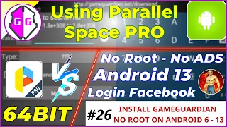 Game Guardian Android 13 | Game Guardian Parallel Space | Game Guardian Not Root