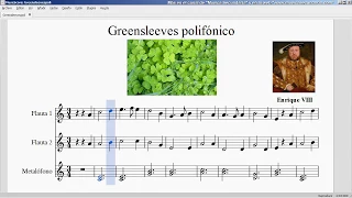 Greensleeves. Mangas verdes. Popular Inglesa. Partitura flauta. Sheet Music.