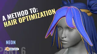 Hair sculpt / curvers / optimization in Blender 3.2 [Timelapse] Part 6:: Valorant Fan Art