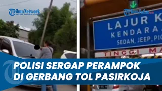 Aksi Dramatis Polisi Sergap Perampok di Tol Pasirkoja Bandung, Terdengar Letupan Senjata Api