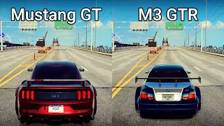 NFS Heat: Ford Mustang GT vs BMW M3 GTR - Drag Race