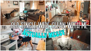 MESSY MOBILE HOME CLEAN WITH ME | CHATTY | 1984 SINGLE WIDE TRAILER