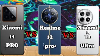 XIAOMI 14 PRO vs REALME 12 PRO+ vs XIAOMI 14ULTRA #iphone #samsung #xiaomi #vs #realme