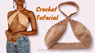 Crochet Wrap Top Tutorial | all sizes | @ZxCrochets