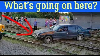 Who is the railway for? The best of Russian driving Fails by getting stuck on the railway!