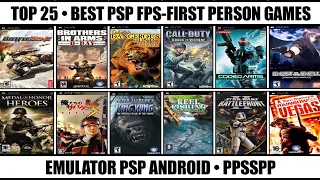 Top 25 Best FPS And First Person Games For PSP | Best PSP Games | Emulator PSP Android