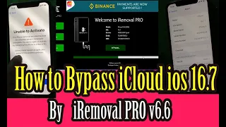 Unlock iCloud Activation || How to Bypass iCloud ios 16.7, 16.7.1,1 7  Via iRemoval PRO v6.6