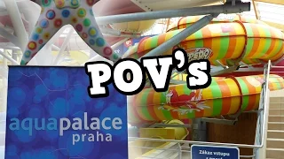 Aquapalace Praha - all water slides / tobogany! (POV)