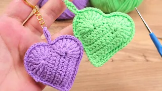 Fantastic I made many and sold them all.  Crochet heart keychain making online training