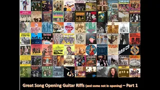 Great Song Opening Guitar Riffs (and some not in opening) – Part 1