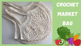 Crochet Market Bag! Reusable, Washable, Fun!