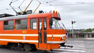 Trams in Prague, Czech Republic (3rd May 2024)