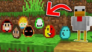 YOUTUBERS viraram OVOS de GALINHA com poderes no minecraft