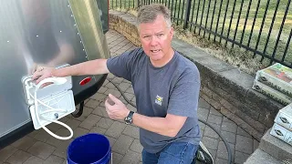 Airstream Basecamp 20X - Dewinterization Video 1, Flush Antifreeze from Fresh Water Lines
