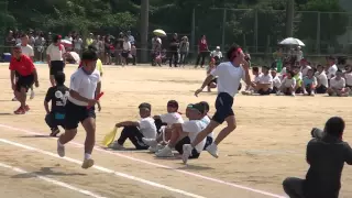 陸さん中学最後の運動会（クラス全員リレー）