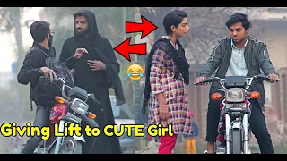 Girl Asking for Lift Prank (Confusing People) | Funny Reactions | LahoriFied Pranks