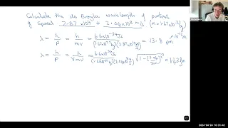 example  -  de Broglie wavelength of nonrelativistic and relativistic particles