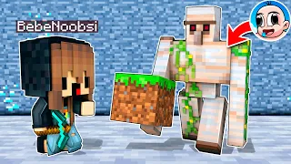 TROLLEO A MI AMIGA SIENDO un GOLEM AMISTOSO en MINECRAFT 😂😂 BEBE NOOB TROLLEA A BEBE NOOBSI