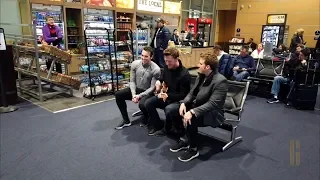 Frustrated, delayed passengers get a surprise by The Gentlemen Trio (GENTRI) in Kansas City Airport