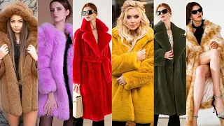 Faux fur coat outfit || Faux fur coat 2023 |#youtubevideo