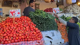 🇪🇬🌞🌴HURGHADA EGYPT, EL DAHAR MARKET, 🇪🇬 FRUIT AND VEGETABLES PRICES, HURGHADA CITY WALKING TOUR, 4k