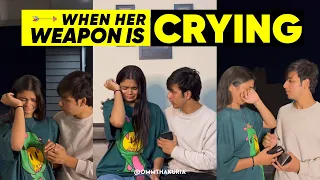 When Her Weapon Is “CRYING” 🥹❤️ #omthakuria