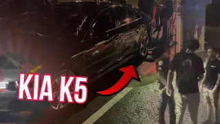 He hit a Kia k5 cops came!