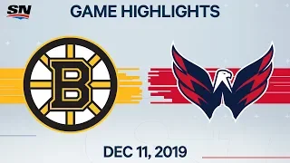 NHL Highlights | Bruins vs. Capitals - Dec. 11, 2019