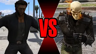 Ghost Rider vs Wolverine - Gameplay (GTA 5)