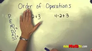 Order of Operations in pre - algebra ( PEMDAS ) Video Tutorial For Kids